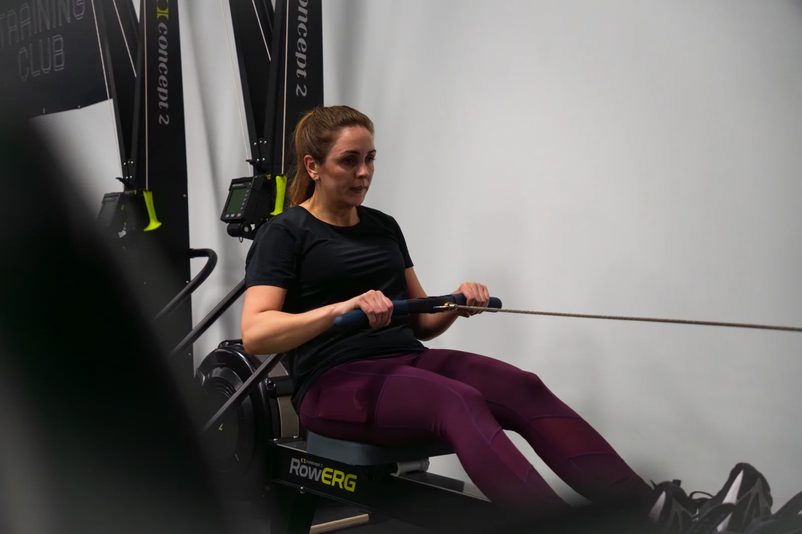 Cardiotraining op de roeimachine